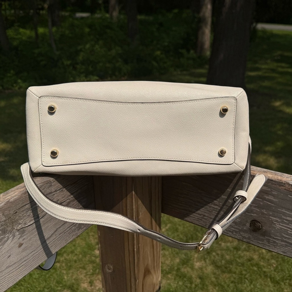 NEW Coach Lillie Carryall Satchel in Chalk Crossgrain Leather New with tags - Picture 11 of 16